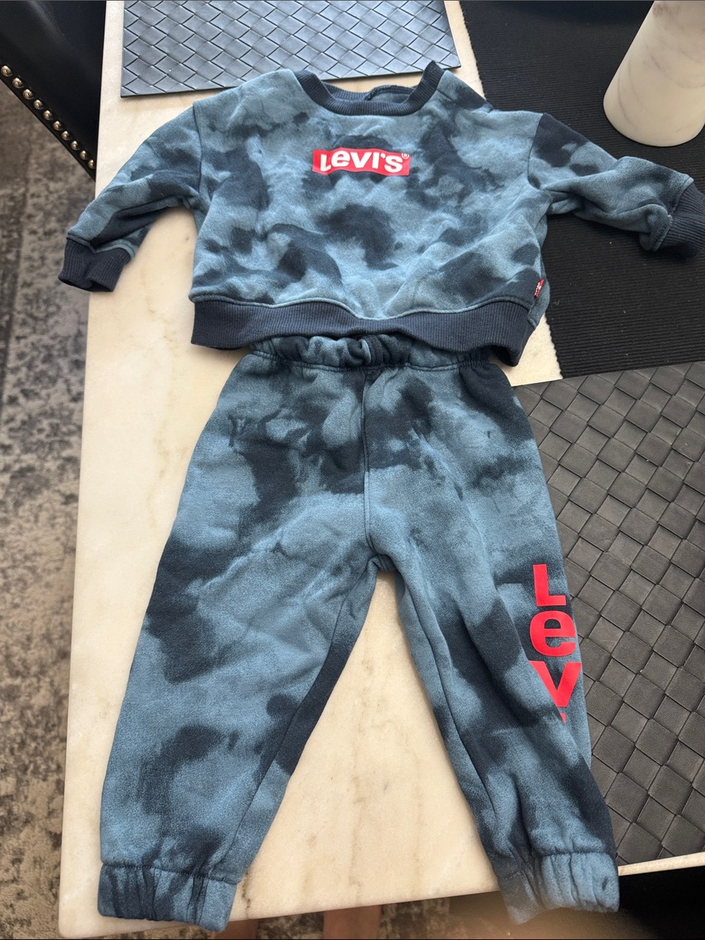 Levi's Kids Blue and Black Tie-Dye Sweatpants Joggers